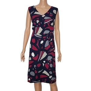 George Mark Eisen  Knee Length Dress Womens Size 16 Multicolored Abstract Casual